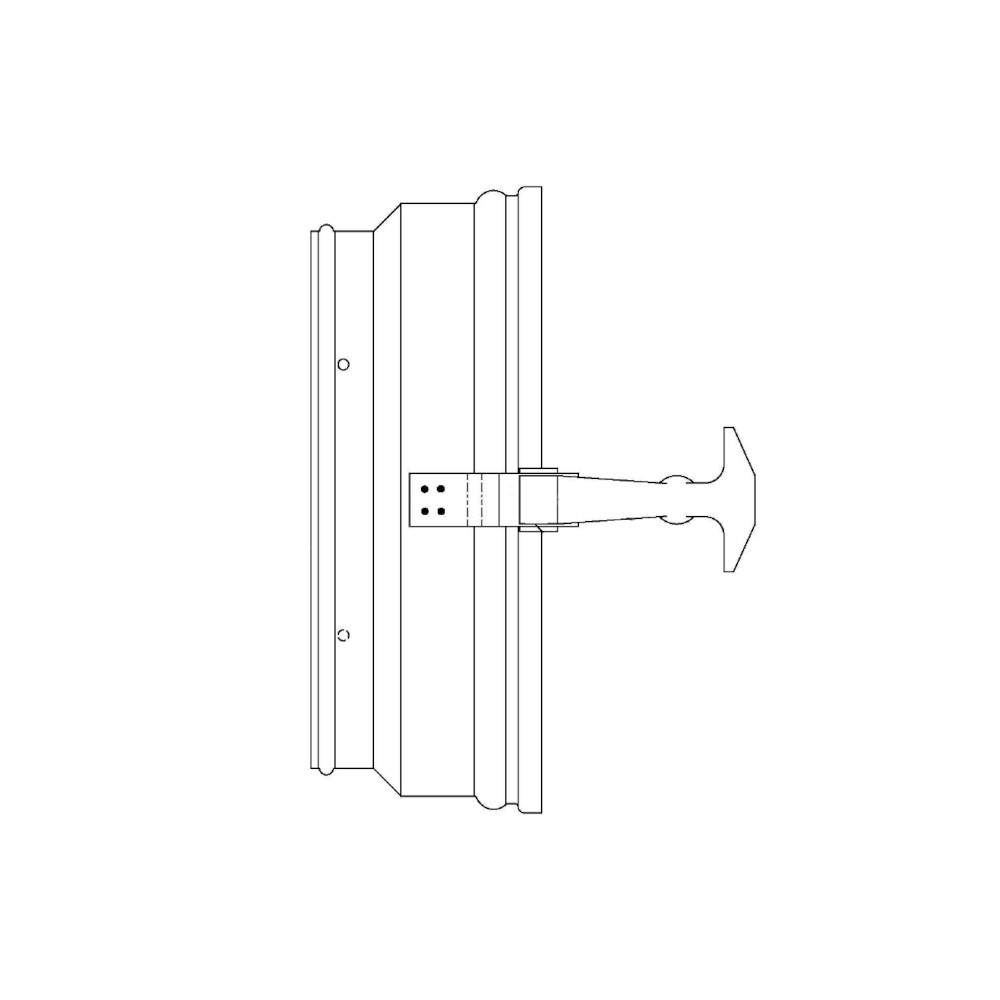 Hose connection, female, Ø225, RAL 6031