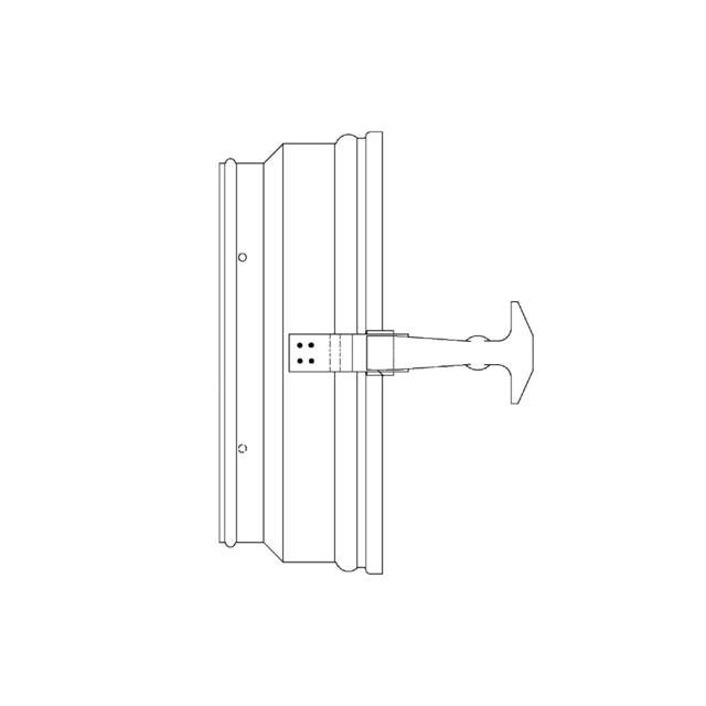 Hose connection, female, Ø225, RAL 6031