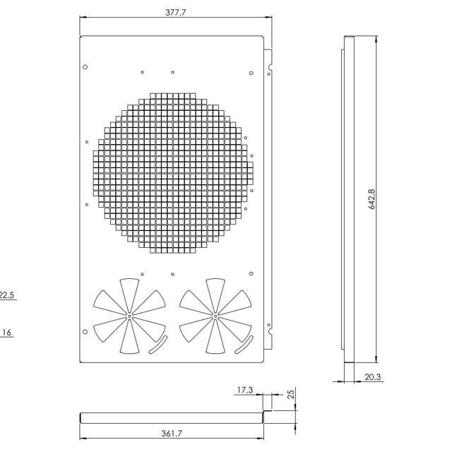 Cover,  Ø315 with fresh air intake