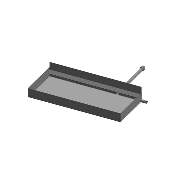 Drip tray, welded, RAL 9011 powder coated