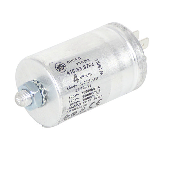 Capacitor, Run capacitor, 4µF±10% 450V 50/60Hz