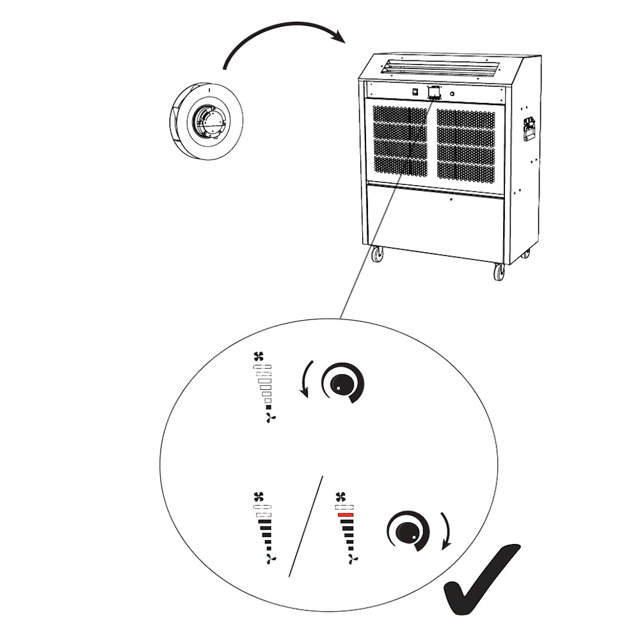 Radial fan, 200-240 V, 50/60 Hz, 170 W