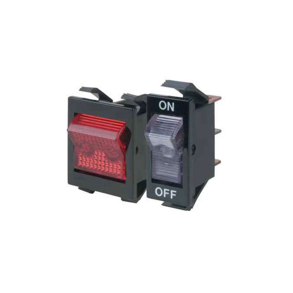 Contactor, switch, 1 P, ON-ON, red, 250VAC, 10A